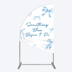 Aperturee - Aperturee Out of Blue Before I Do Wedding Half Moon Arch Backdrop