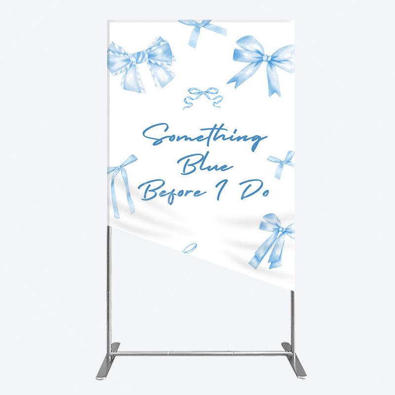 Aperturee - Aperturee Out of Blue Before I Do Wedding Rectangle Backdrop