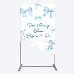 Aperturee - Aperturee Out of Blue Before I Do Wedding Rectangle Backdrop