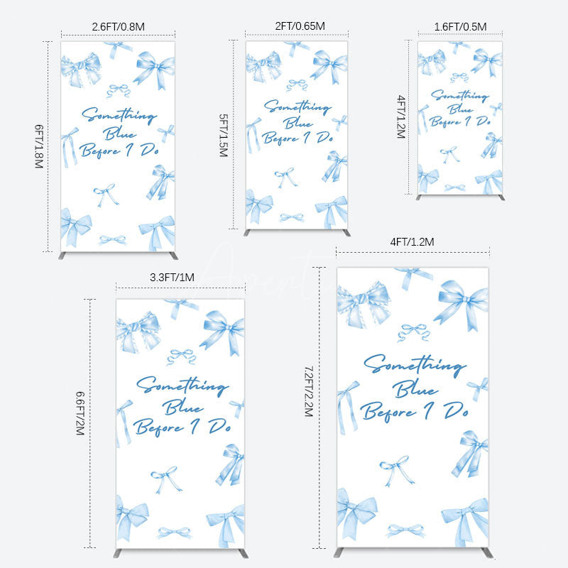 Aperturee - Aperturee Out of Blue Before I Do Wedding Rectangle Backdrop