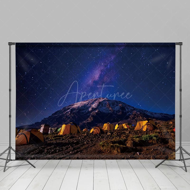Aperturee - Aperturee Outdoor Desert Under Starry Sky Photography Backdrop