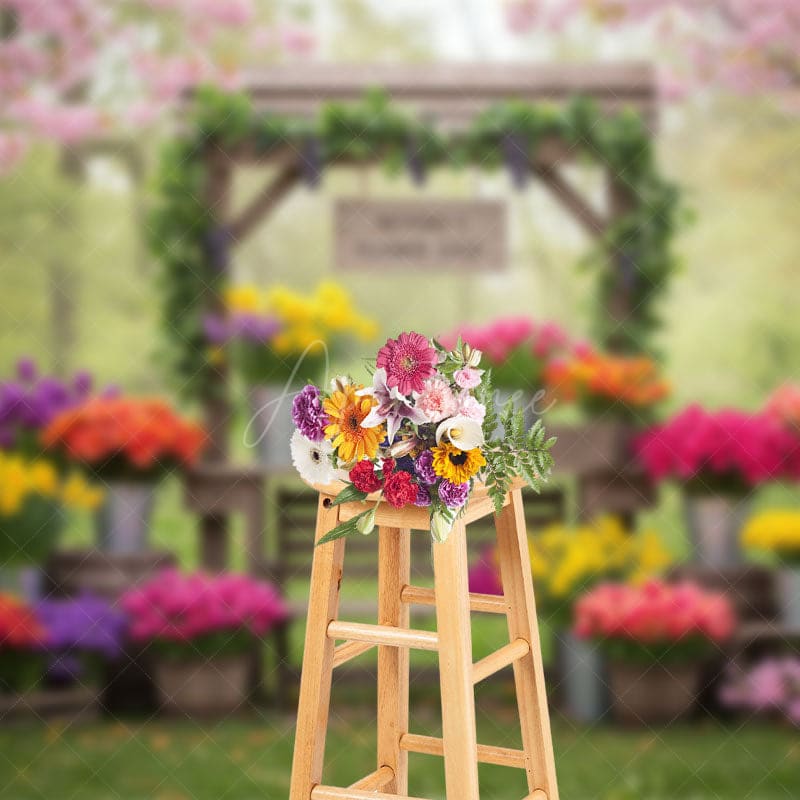 Aperturee - Aperturee Outdoor Flower Shop Sweet Fresh Wedding Backdrop