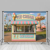 Aperturee - Aperturee Outdoor Playground Ice Cream Shop Photo Backdrop