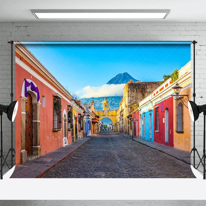 Aperturee - Aperturee Overlooking Distant View On Street Photo Backdrop