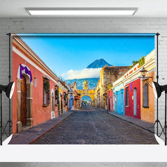 Aperturee - Aperturee Overlooking Distant View On Street Photo Backdrop