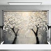 Aperturee - Aperturee Painted Spring Blossoms Tree Fine Art Photo Backdrop