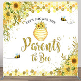 Aperturee - Aperturee Parents To Bee Baby Shower Square Tension Backdrop