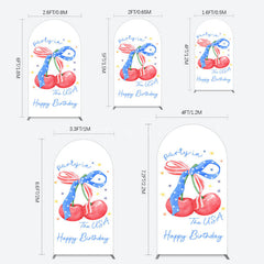 Aperturee - Aperturee Party In The Usa Apple Bow Birthday Arch Backdrop