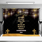 Aperturee Aperturee Pastor Appreciation Day Backdrop Black and Gold Thank You Banner We Appreciate Everything You Do Church Photo Prop
