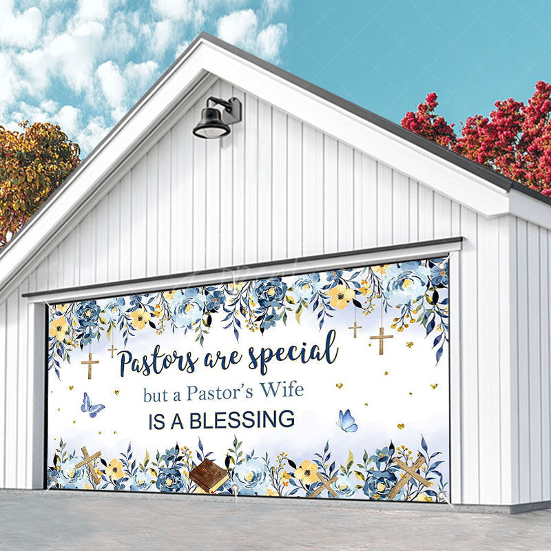 Aperturee - Aperturee Pastors Wife Is A Blessing Thank You Garage Door Banner