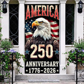 Aperturee - Aperturee Patriotic Eagle and Flag 250th Anniversary Door Cover Independence Day Celebration Decor