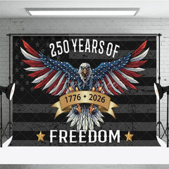Aperturee - Aperturee Patriotic Eagle with American Flag Holiday Backdrop 250 Years of Freedom Celebration Party Decor