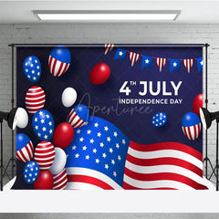 Aperturee - Aperturee Patriotic Usa Flag Balloons Independence Day Backdrop