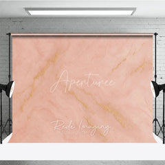 Aperturee - Aperturee Peachy Pink and Gold Vein Marble Texture Photography Backdrop Elegant Abstract Blush Photo Background
