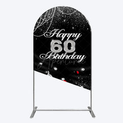 Aperturee - Aperturee Pearl Rose Heels Glitter 60th Birthday Arch Backdrop
