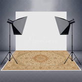 Aperturee - Aperturee Persia Floral Carpets Rubber Floor Mat For Photo