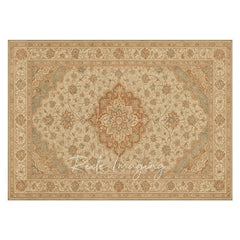 Aperturee - Aperturee Persia Floral Carpets Rubber Floor Mat For Photo