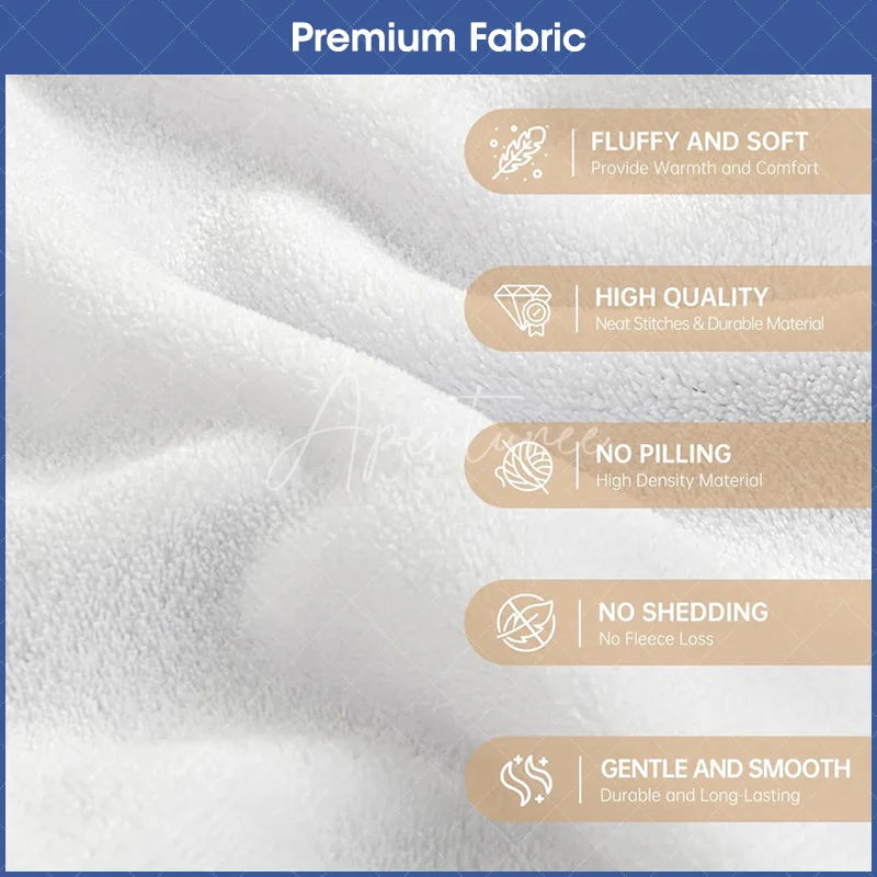 Aperturee - Aperturee Personalized Baby Blanket Safari Animals Custom Name Jungle Lion Giraffe Pattern Throw Boy Shower Gift