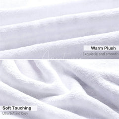 Aperturee - Aperturee Personalized Christmas Holly Blanket with Custom Name Festive Holiday Botanical Print Red Xmas Gift for Family