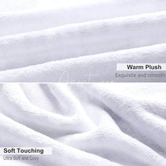 Aperturee - Aperturee Personalized Christmas Tree Blanket with Custom Name Red Holiday Decor with White Trees Xmas Gift for Girls