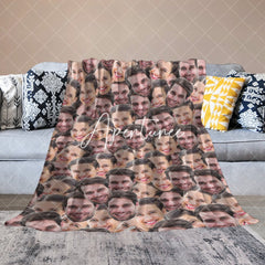 Aperturee - Aperturee Personalized Fun Dense Face Photo Blanket For Gift