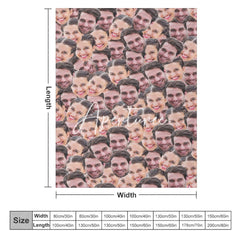 Aperturee - Aperturee Personalized Fun Dense Face Photo Blanket For Gift