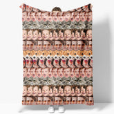 Aperturee - Aperturee Personalized Funny Dense Family Pet Face Blanket