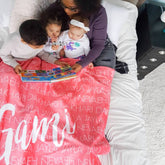 Aperturee - Aperturee Personalized Name Fleece Blanket For Baby Kids Adults