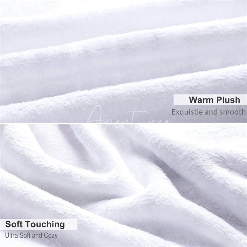 Aperturee - Aperturee Personalized Pet Blanket with Custom Name and Paw Prints Light Blue Cozy Throw for Dogs and Cats Pet Lover Gift