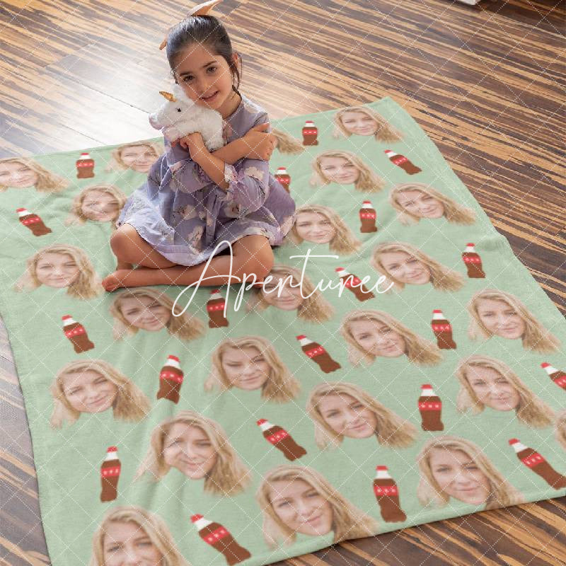 Aperturee - Aperturee Personalized Photo Face Blanket For Family Lovers