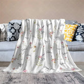 Aperturee - Aperturee Personalized Santa Claus Christmas Blanket with Custom Name Cute Father Christmas Fun Red Holiday Xmas Gift