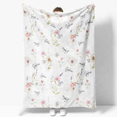 Aperturee - Aperturee Personalized Santa Claus Christmas Blanket with Custom Name Cute Father Christmas Fun Red Holiday Xmas Gift