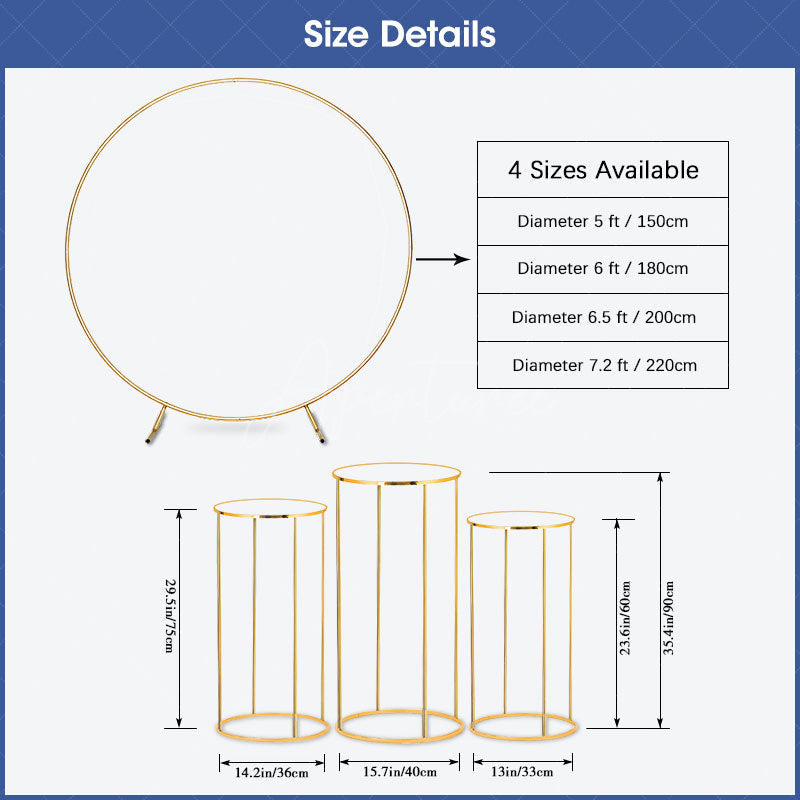 Aperturee - Aperturee Piano Keys and Golden Music Notes Round Backdrop Kit for Musician Birthday Recital Party Photo Booth Decor