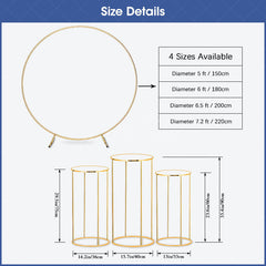 Aperturee - Aperturee Piano Keys and Golden Music Notes Round Backdrop Kit for Musician Birthday Recital Party Photo Booth Decor