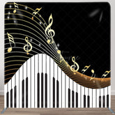 Aperturee - Aperturee Piano Keys Musical Party Square Tension Backdrop