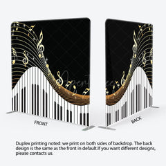 Aperturee - Aperturee Piano Keys Musical Party Square Tension Backdrop