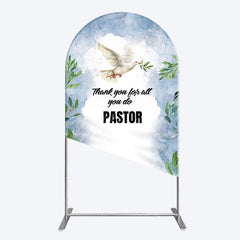 Aperturee - Aperturee Pigeon Thank You Pastor Appreciation Arch Backdrop