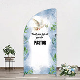 Aperturee - Aperturee Pigeon Thank You Pastor Appreciation Half Moon Arch Backdrop