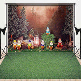 Aperturee - Aperturee Pine Forest Dwarf Green Lawn Combo Set Backdrop