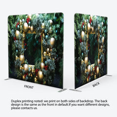 Aperturee - Aperturee Pine Leaves Gold Balloon Frame Pillow Case Backdrop