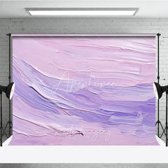 Aperturee - Aperturee Pink and Purple Abstract Textured Paint Strokes Photography Backdrop Soft Pastel Artistic Design
