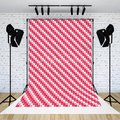 Aperturee - Aperturee Pink and Red Heart Pattern Backdrop Love Theme Valentine Day Photography Background