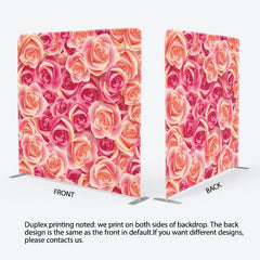 Aperturee - Aperturee Pink And Red Rose Backdrop Cover For Birthday Party