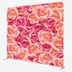 Aperturee - Aperturee Pink And Red Rose Backdrop Cover For Birthday Party