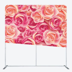 Aperturee - Aperturee Pink And Red Rose Backdrop Cover For Birthday Party