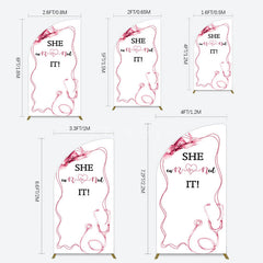 Aperturee - Aperturee Pink Bachelor Cap Earned It Nurse Grad Half Moon Arch Backdrop