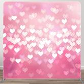 Aperturee - Aperturee Pink Bokeh Love Rain Wedding Pillow Case Backdrop
