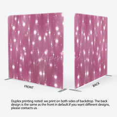 Aperturee - Aperturee Pink Bokeh Stars Light Birthday Pillow Cover Backdrop