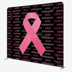 Aperturee - Aperturee Pink Breast Awareness Month Square Tension Backdrop