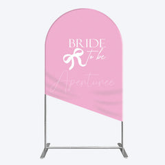 Aperturee - Aperturee Pink Bride To Be Bow Bridal Shower Arch Backdrop